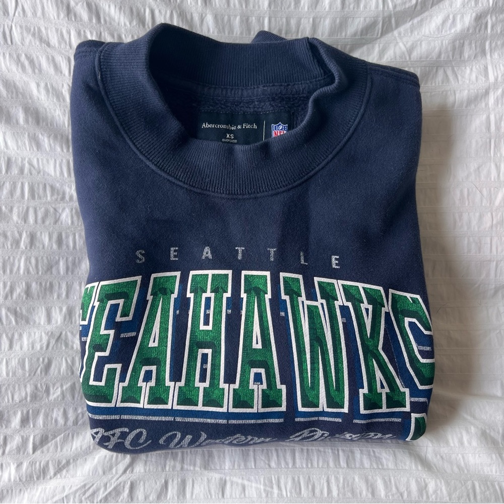NFL Abercrombie Seattle Seahawks Crew Sweatshirt